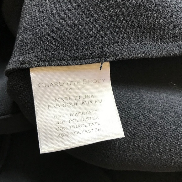 Charlotte Brody Blouse Top Shirt Womens XS Navy Blue Long Sleeve Collared - Picture 10 of 11